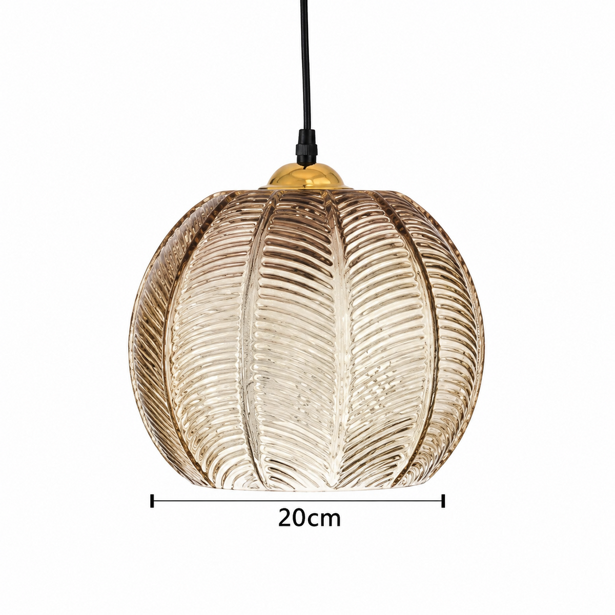Suspension en verre striée |Naya