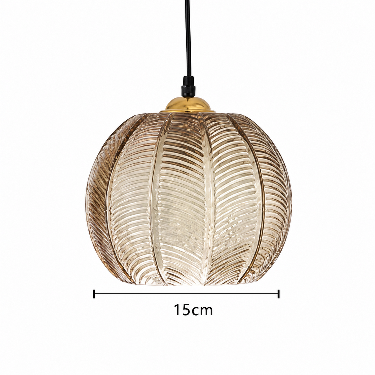 Suspension en verre striée |Naya