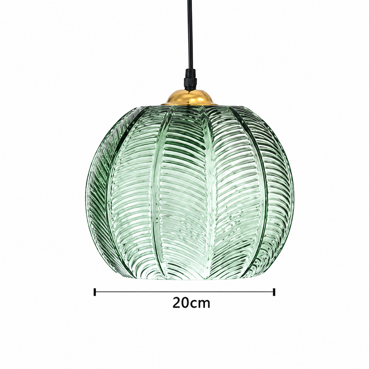 Suspension en verre striée |Naya