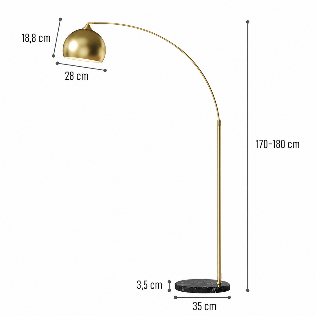 Lampadaire Or |Arcélis
