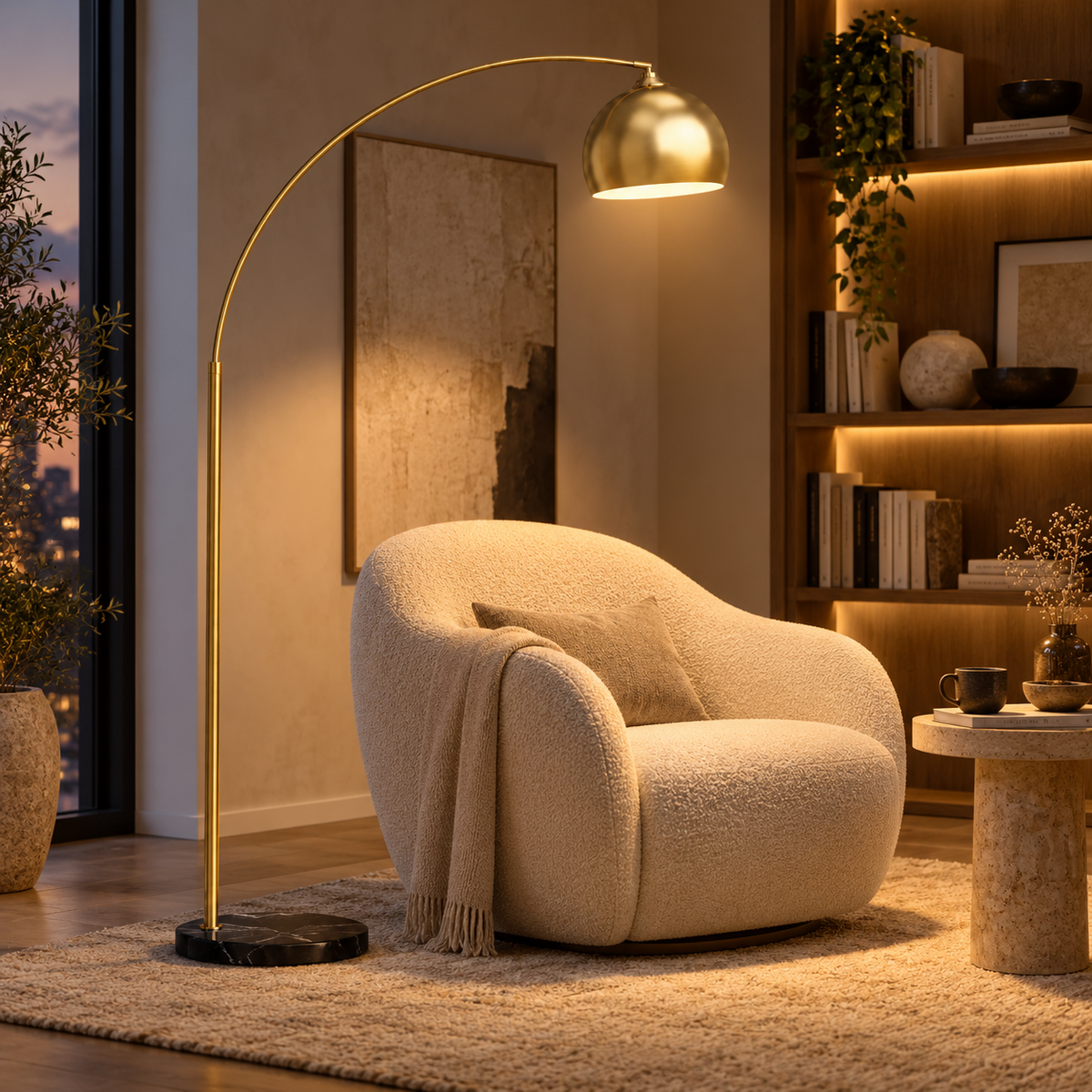 Lampadaire Or |Arcélis
