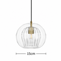 Suspension Liora globe en verre transparent/doré