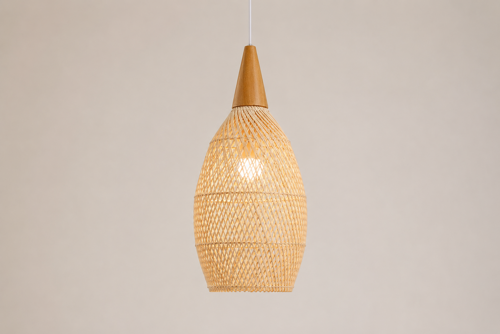 suspension en rotin tressé design |Alexa